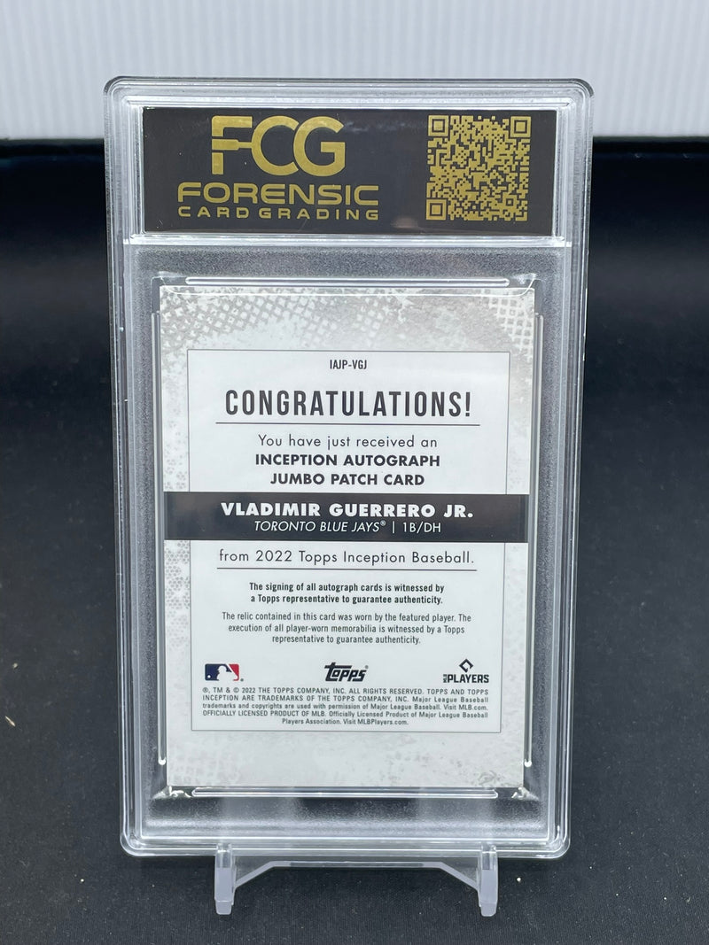 2022 TOPPS INCEPTION - JUMBO PATCH AUTO - V. GUERRERO JR. - #IAJP-VGJ - #'D/125 - RELIC - AUTOGRAPH - FCG 10