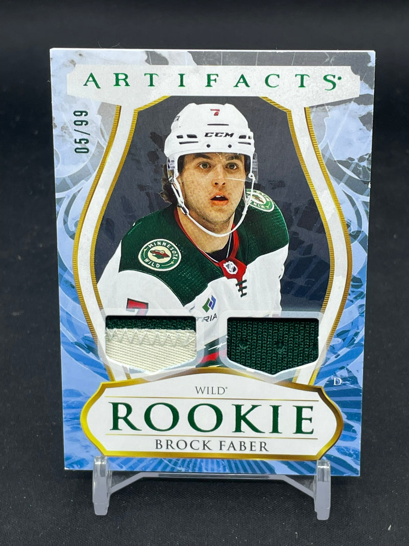 2023 UPPER DECK ARTIFACTS - EMERALD ROOKIE - B. FABER - #189 - #'D/99 - DUAL RELIC - RC