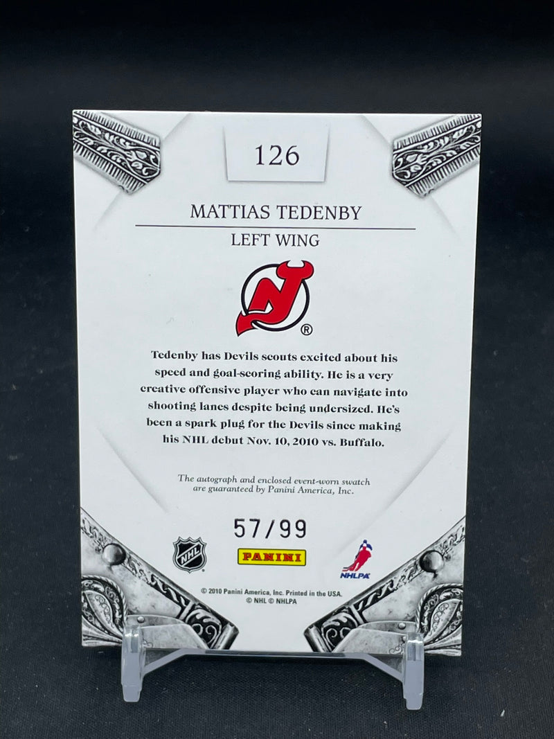 2010 PANINI CROWN ROYALE - ROOKIE SILHOUETTE - M. TEDENBY - #126 - #'D/99 - RELIC - AUTOGRAPH - RC