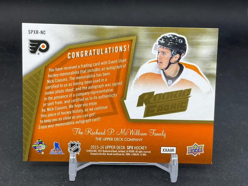 2015 UPPER DECK SPX - ROOKIE FABRIC - N. COUSINS - #SPXR-NC - #'D/399 - RELIC - AUTOGRAPH - RC