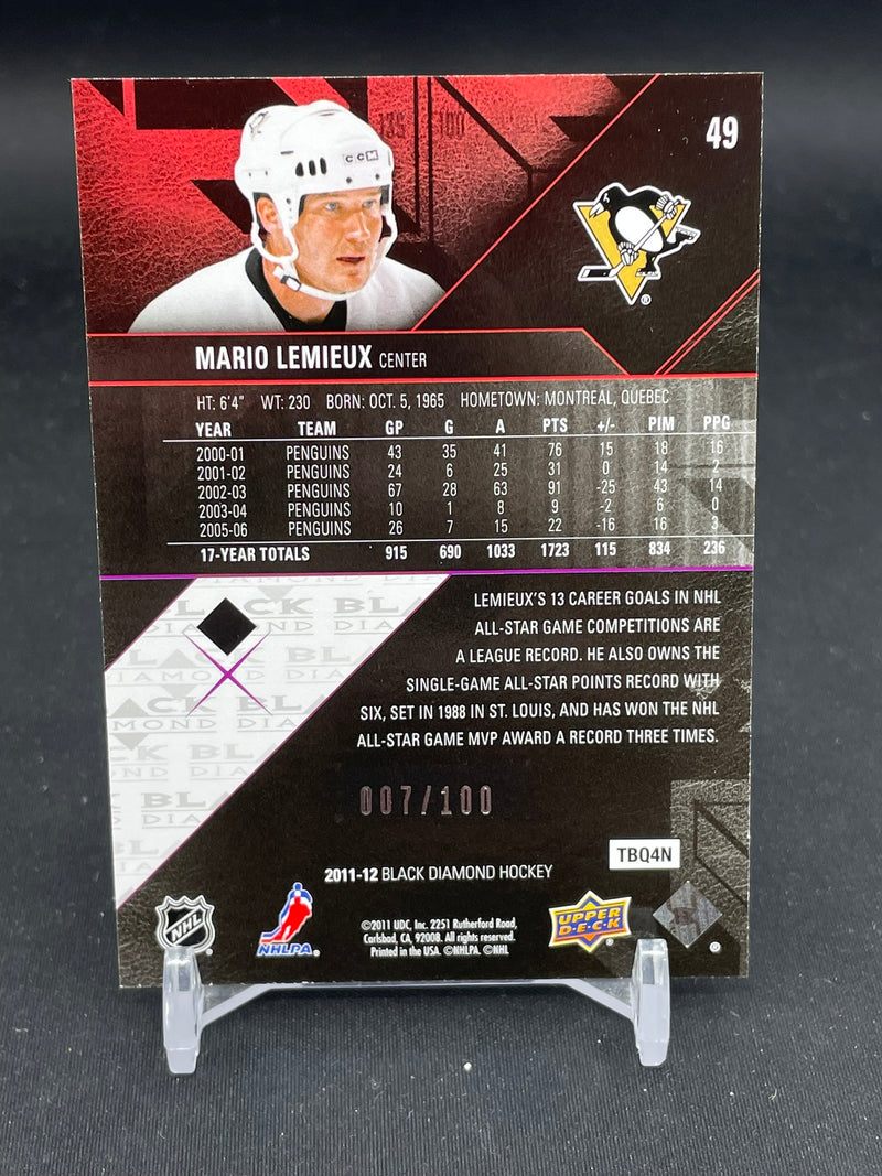 2011 UPPER DECK BLACK DIAMOND - RUBY - M. LEMIEUX - #49 - #'D/100