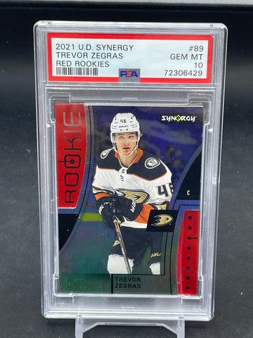 2021 UPPER DECK SYNERGY - RED ROOKIES - T. ZEGRAS - #89 - PSA 10 - RC