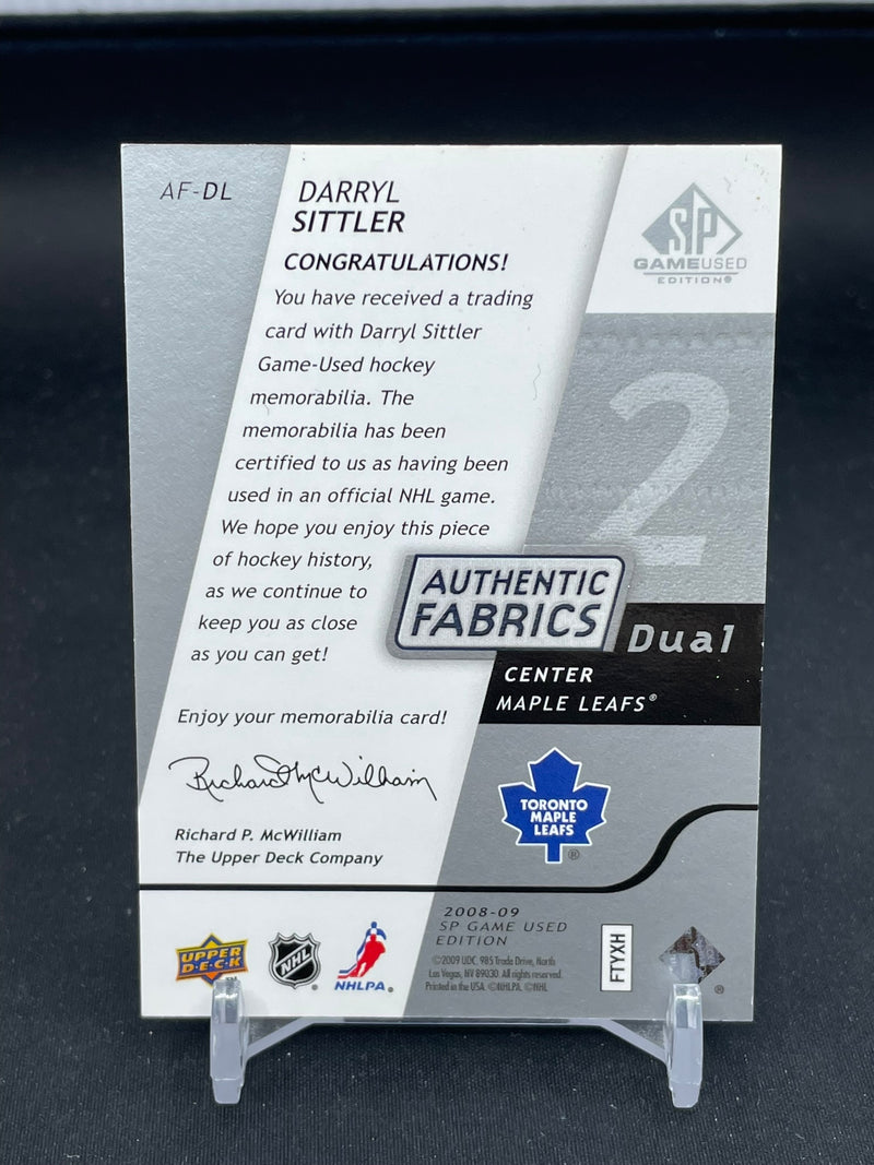 2008 UPPER DECK SP GAME USED - AUTHENTIC FABRICS - D. SITTLER -