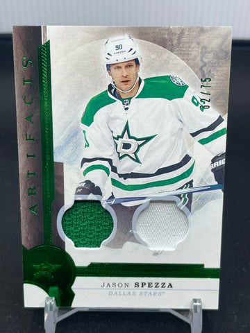 2016 UPPER DECK ARTIFACTS - EMERALD - J. SPEZZA - #60 - #'D/75 - DUAL RELIC