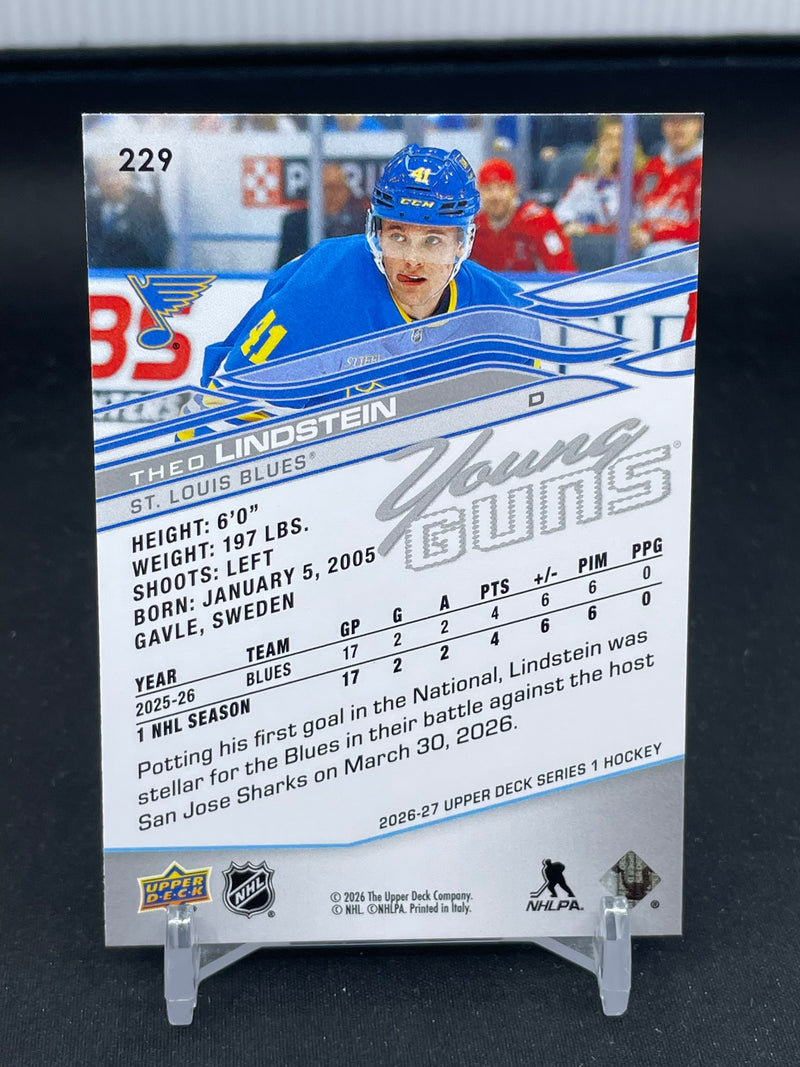 2026 UPPER DECK SERIES ONE - YOUNG GUNS - T. LINDSTEIN -