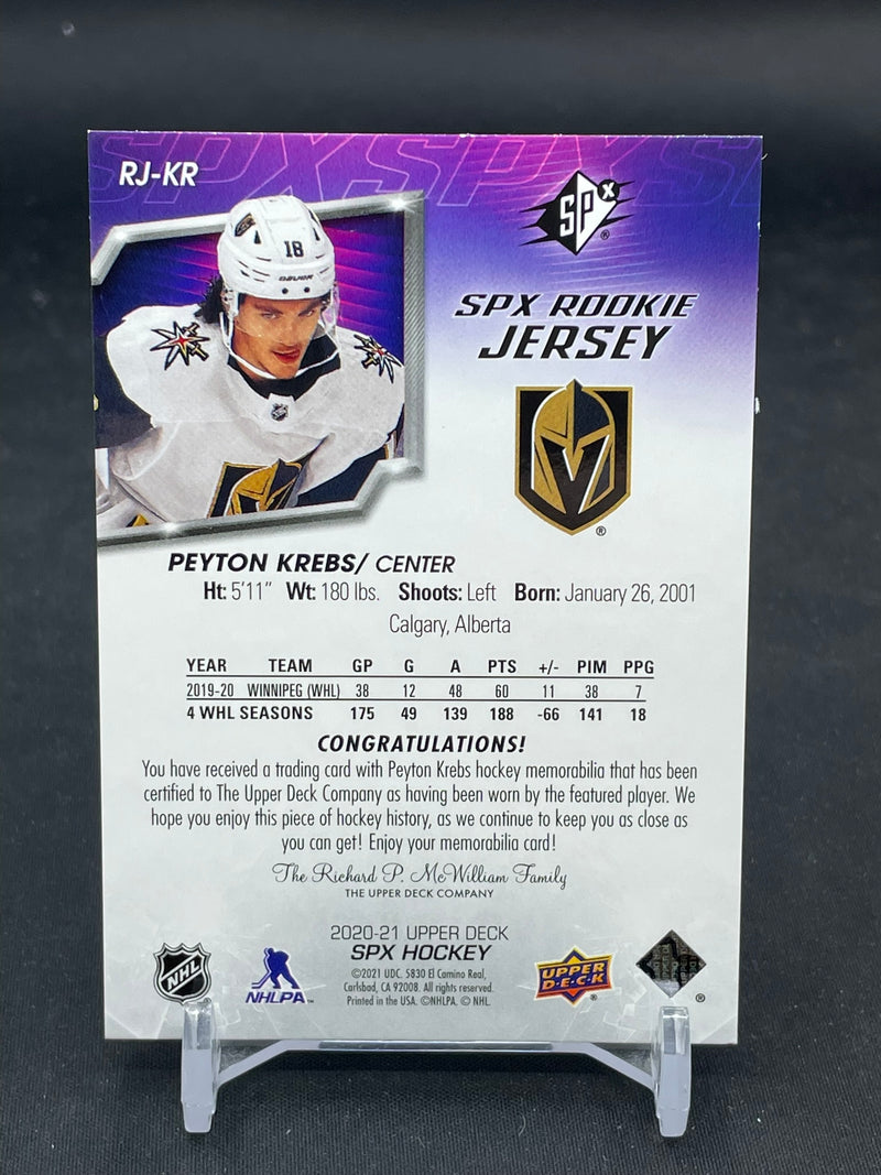 2020 UPPER DECK SPX - SPX ROOKIE JERSEY - P. KREBS -