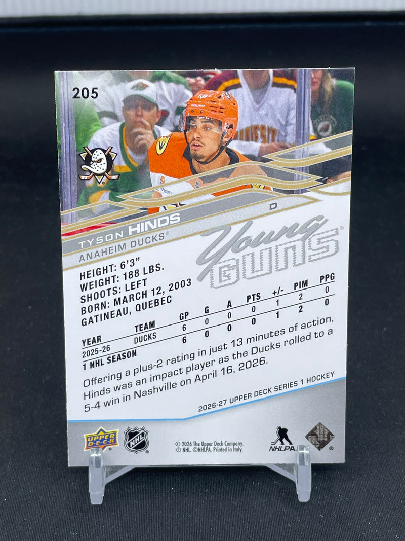 2026 UPPER DECK SERIES ONE - YOUNG GUNS - T. HINDS -