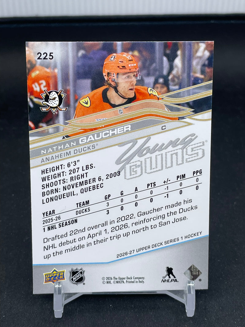 2026 UPPER DECK SERIES ONE - YOUNG GUNS - N. GAUCHER -