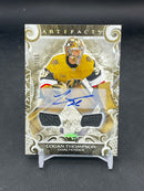 2024 UPPER DECK ARTIFACTS - GOLD AUTO MATERIALS - L. THOMPSON - #107 - #'D/65 - DUAL RELIC - AUTOGRAPH