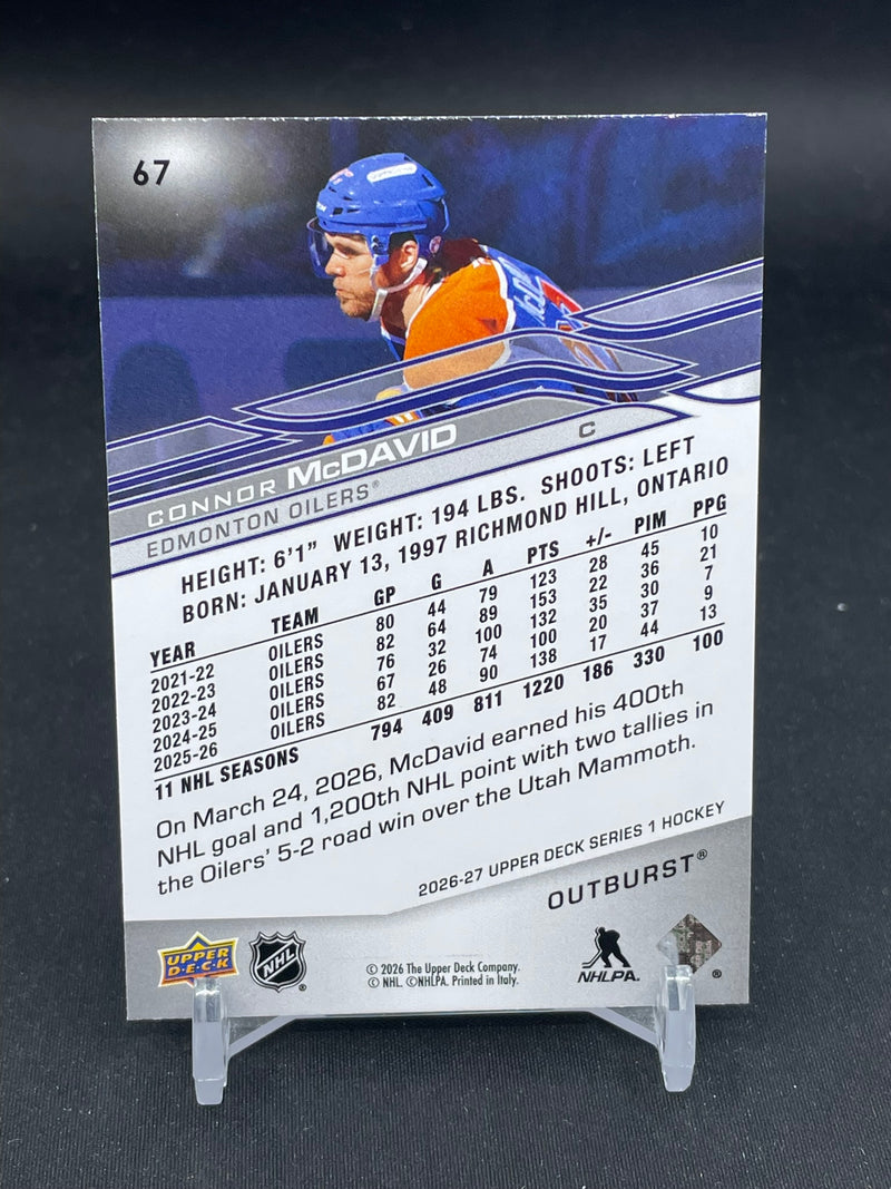 2026 UPPER DECK SERIES ONE - OUTBURST - SELECT YOUR PLAYER