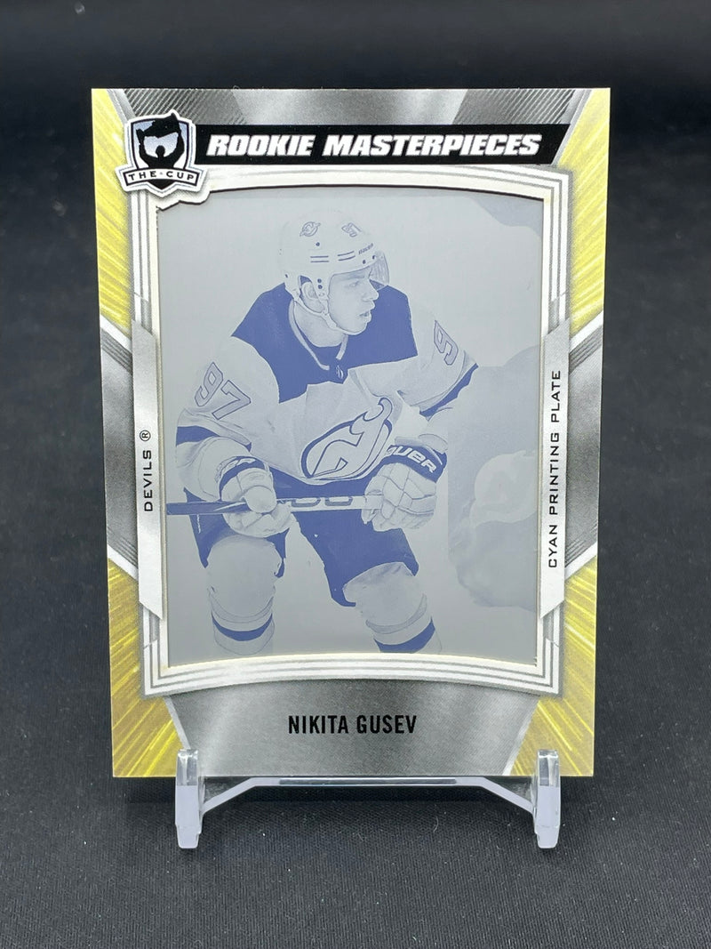 2019 UPPER DECK THE CUP - ROOKIE MASTERPIECES - ENGRAINED PRINTING PLATE - N. GUSEV - #61 - #/1