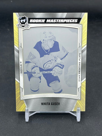 2019 UPPER DECK THE CUP - ROOKIE MASTERPIECES - ENGRAINED PRINTING PLATE - N. GUSEV - #61 - #/1