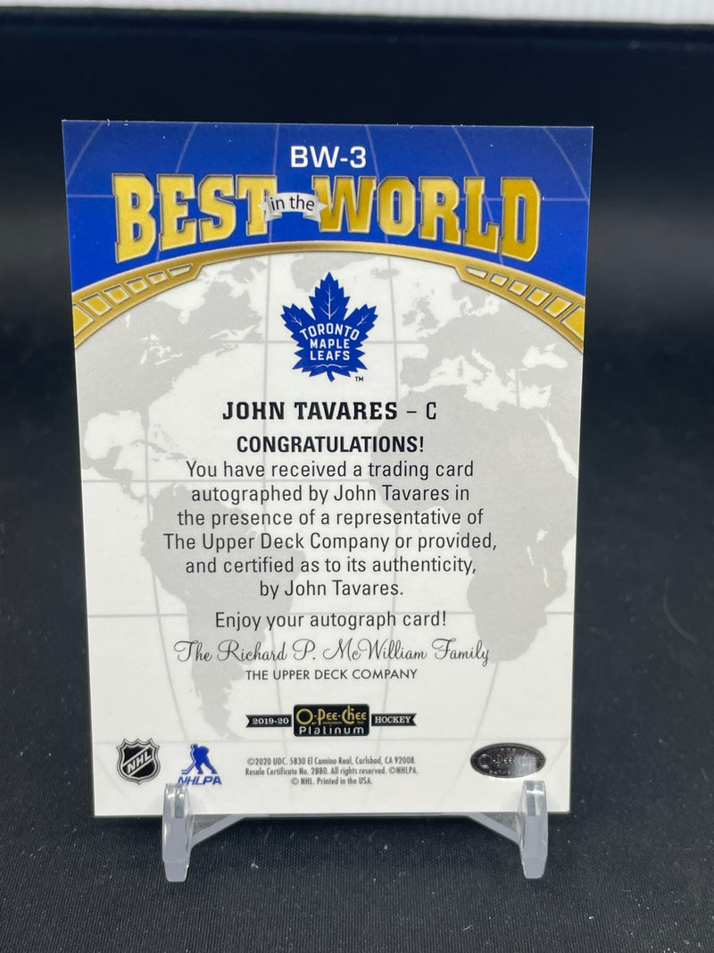 2019 UPPER DECK O-PEE-CHEE PLATINUM - BEST IN THE WORLD - J. TAVARES -
