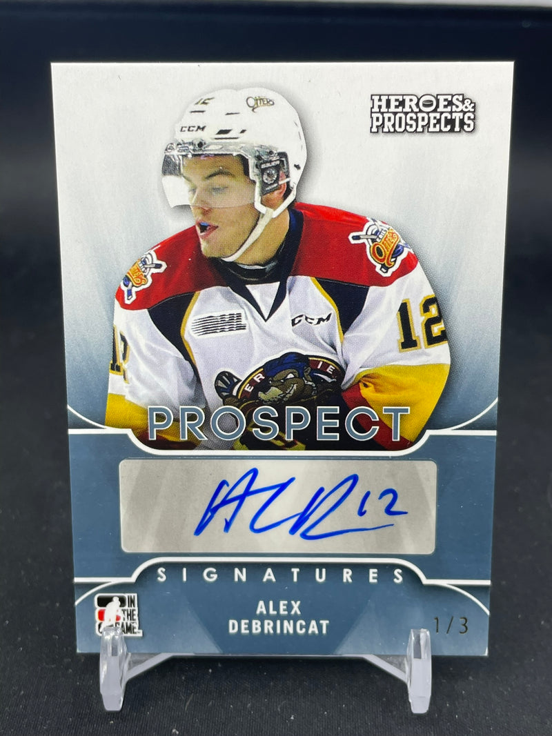 2016 LEAF IN THE GAME HEROES & PROSPECTS - PROSPECT SIGNATURES - A. DEBRINCAT - #PS-AD1 - #'D/3 - AUTOGRAPH