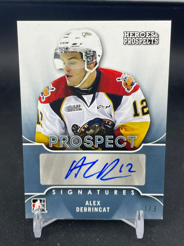 2016 LEAF IN THE GAME HEROES & PROSPECTS - PROSPECT SIGNATURES - A. DEBRINCAT - #PS-AD1 - #'D/3 - AUTOGRAPH