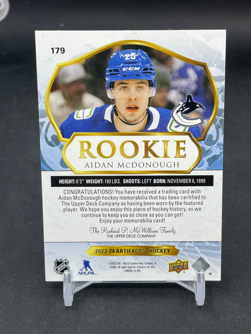 2023 UPPER DECK ARTIFACTS - ROOKIE - A. MCDONOUGH - #179 - #'D/599 - DUAL RELIC - RC