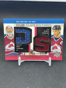 2002 UPPER DECK TOP DUOS - DUO SUPERSTARS - P. ROY / J. SAKIC - #S-RS - #'D/99 - DUAL RELIC