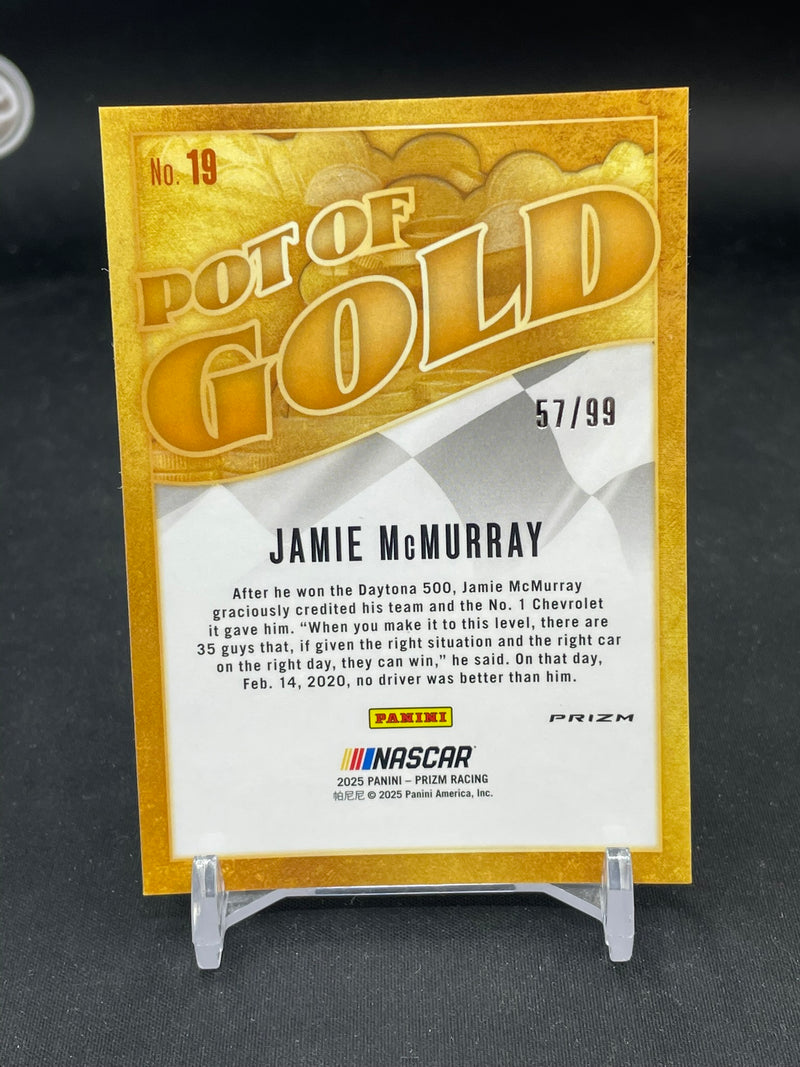 2025 PANINI PRIZM RACING - RED PRIZM - POT OF GOLD - J. MCMURRAY - #19 - #'D/99