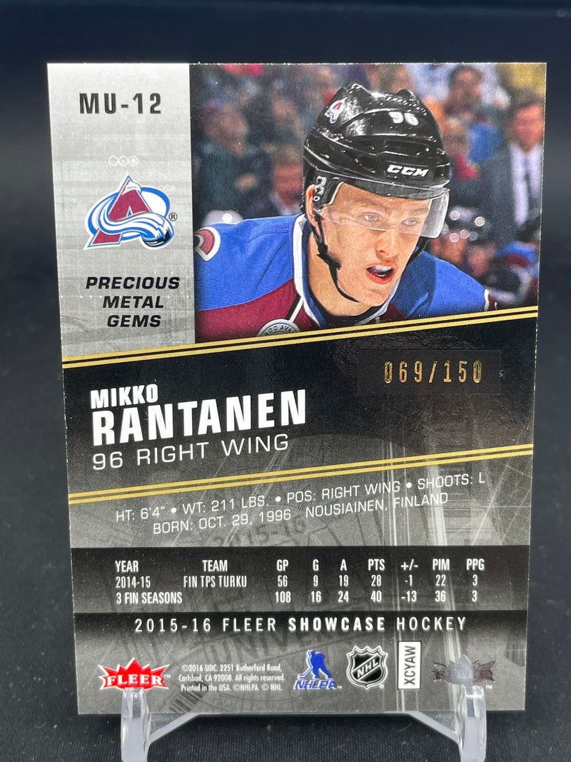 2015 FLEER SHOWCASE METAL UNIVERSE - RED PRECIOUS METAL GEMS - M. RANTANEN - #MU-12 - #'D/150 - RC