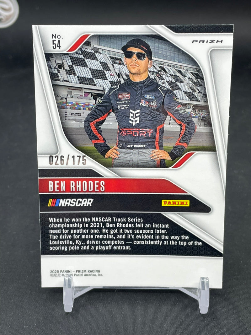 2025 PANINI PRIZM RACING - RED POWER PRIZM - B. RHODES - #54 - #'D/175