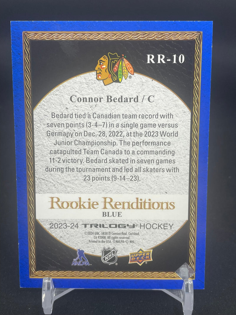 2023 UPPER DECK TRILOGY - BLUE - ROOKIE RENDITIONS - C. BEDARD - #RR-10 - #'D/499 - RC