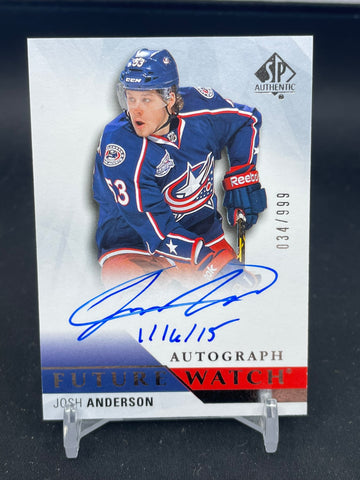 2015 UPPER DECK SP AUTHENTIC - INSCRIBED FUTURE WATCH AUTO - J. ANDERSON - #228 - #'D/999 - AUTOGRAPH - RC