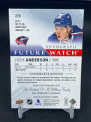 2015 UPPER DECK SP AUTHENTIC - INSCRIBED FUTURE WATCH AUTO - J. ANDERSON - #228 - #'D/999 - AUTOGRAPH - RC