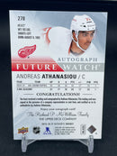 2015 UPPER DECK SP AUTHENTIC - FUTURE WATCH AUTO - A. ATHANASIOU - #278 - #'D/999 - AUTOGRAPH - RC