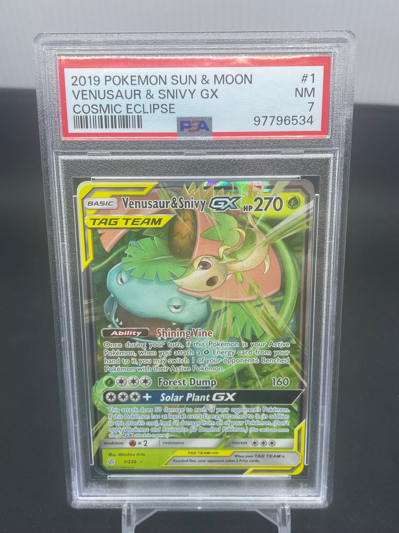 POKEMON - COSMIC ECLIPSE - VENUSAUR & SNIVY GX -