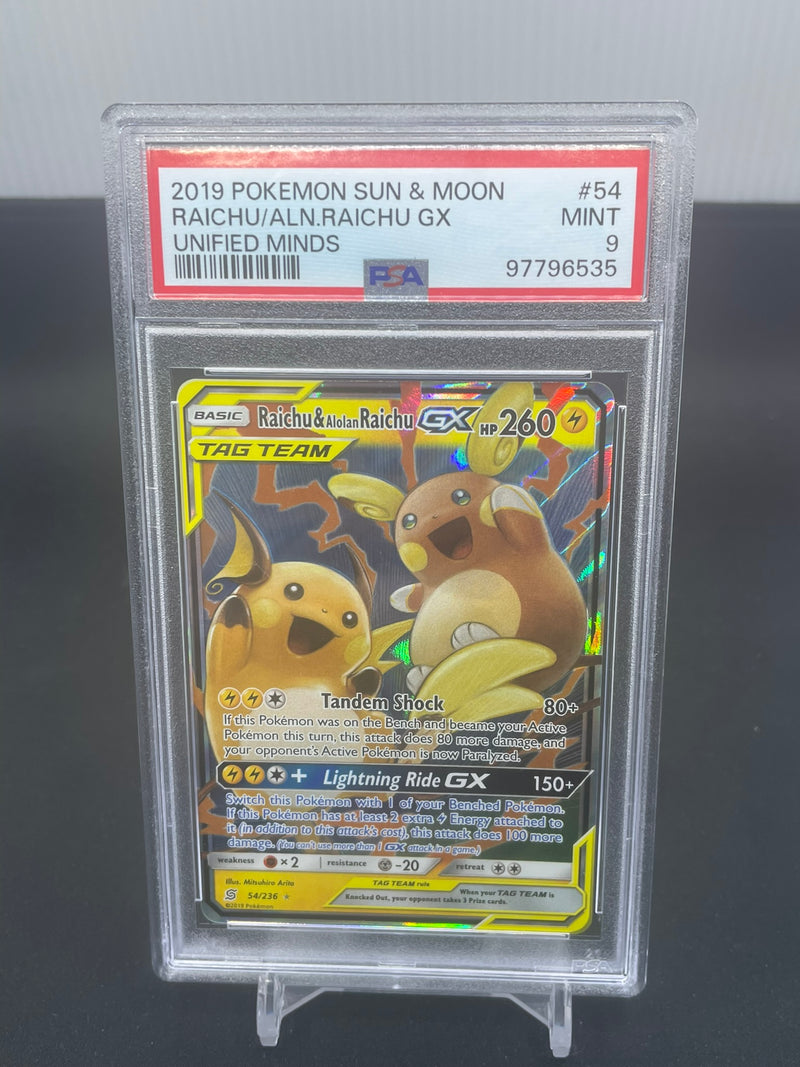 POKEMON - UNIFIED MINDS - RAICHU & ALOLAN RAICHU GX -