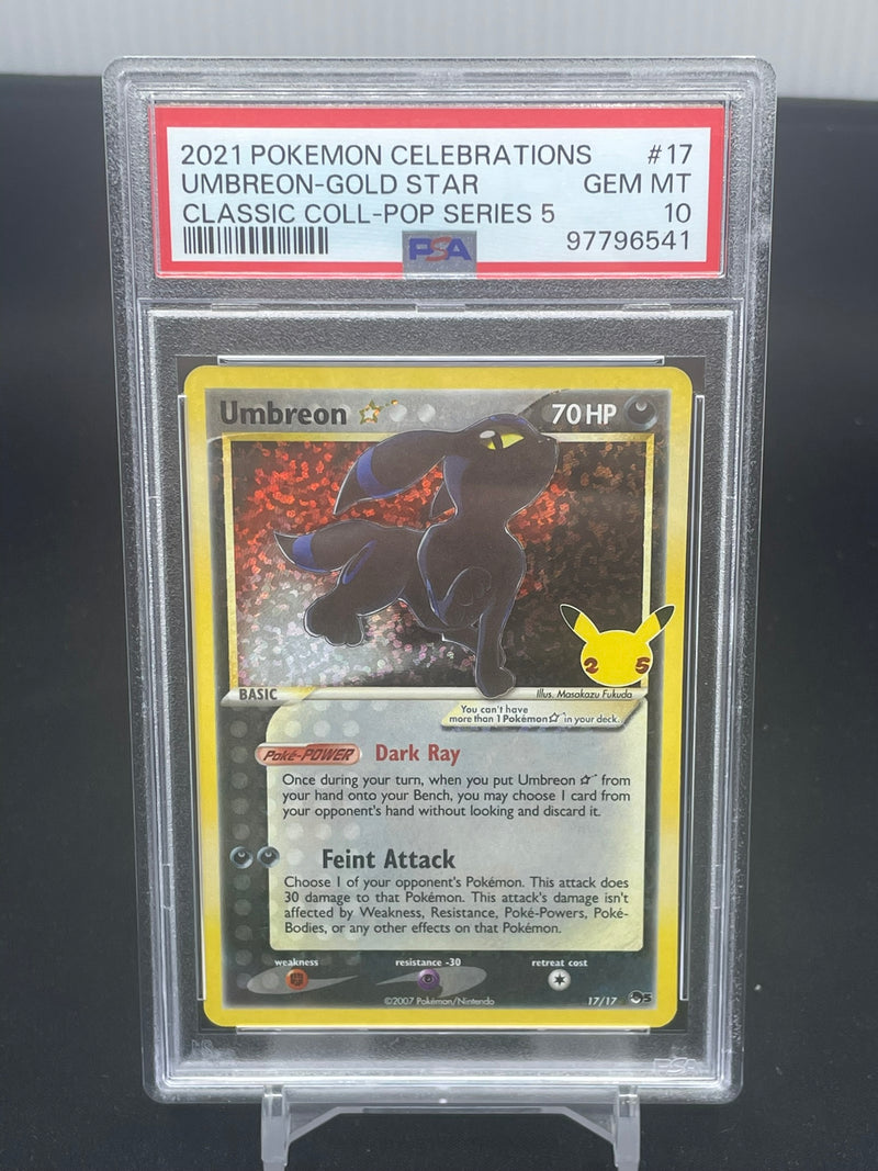 POKEMON - CELEBRATIONS CLASSIC COLLECTION - UMBREON GOLD STAR -