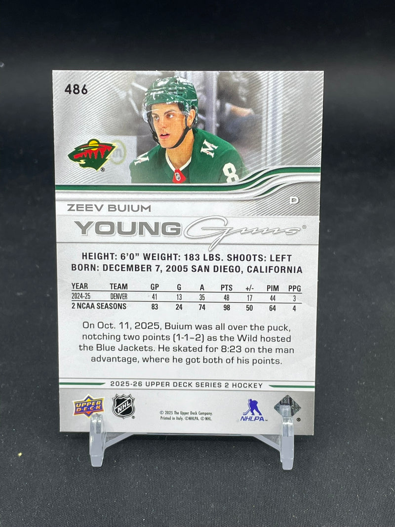 2025 UPPER DECK SERIES TWO - YOUNG GUNS - Z. BUIUM -