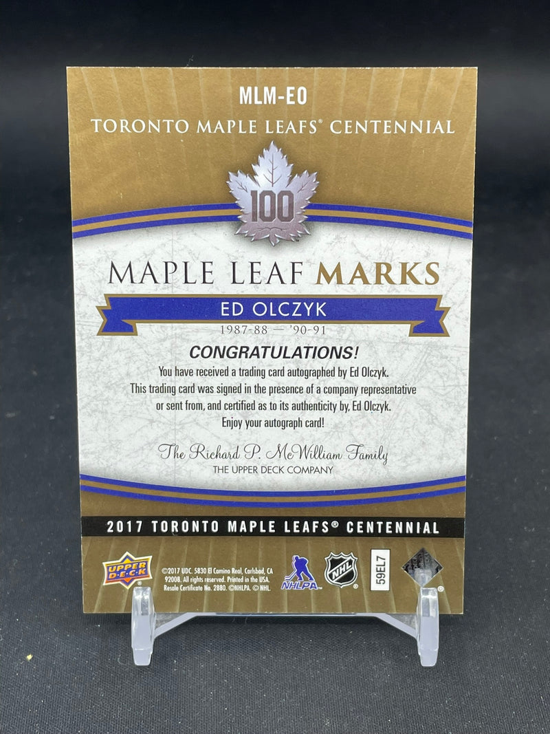 2017 UPPER DECK TORONTO MAPLE LEAFS CENTENNIAL - MAPLE LEAF MARKS - E. OLCZYK -