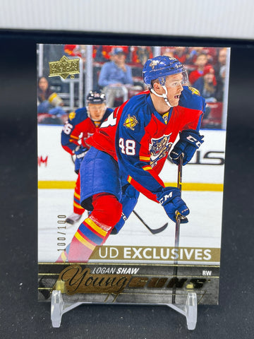 2015 UPPER DECK SERIES TWO - UD EXCLUSIVES - YOUNG GUNS - L. SHAW - #454 - #'D/100 - RC