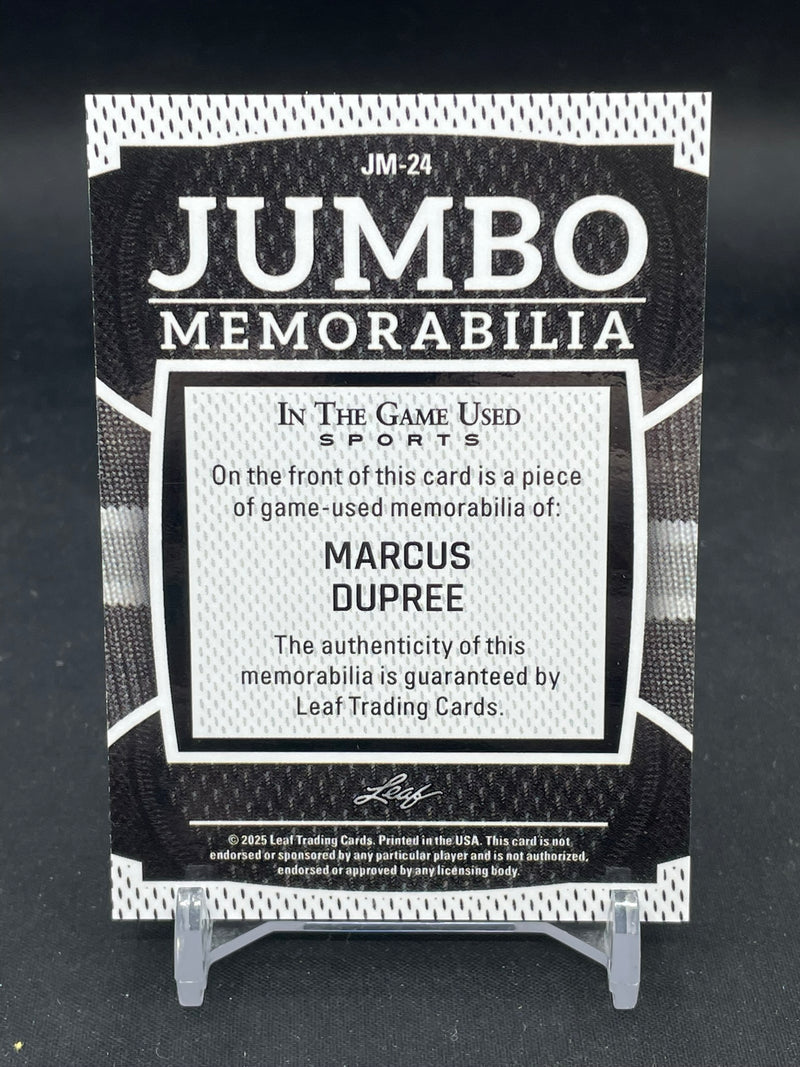 2025 LEAF IN THE GAME USED SPORTS - JUMBO MEMORABILIA - M. DUPREE - #JM-24 - #'D/4