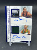 2025 LEAF IN THE GAME USED SPORTS - BLUE - A. IVERSON / G. PAYTON - #IGD-1 - #'D/12 - DUAL RELIC - DUAL AUTOGRAPH
