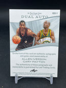 2025 LEAF IN THE GAME USED SPORTS - BLUE - A. IVERSON / G. PAYTON - #IGD-1 - #'D/12 - DUAL RELIC - DUAL AUTOGRAPH