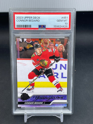 2023 UPPER DECK SERIES TWO - YOUNG GUNS - C. BEDARD - #451 - PSA 10 - RC