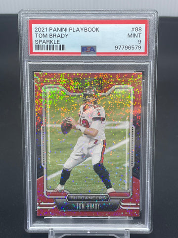2021 PANINI PLAYBOOK - SPARKLE - T. BRADY - #88 - PSA 9