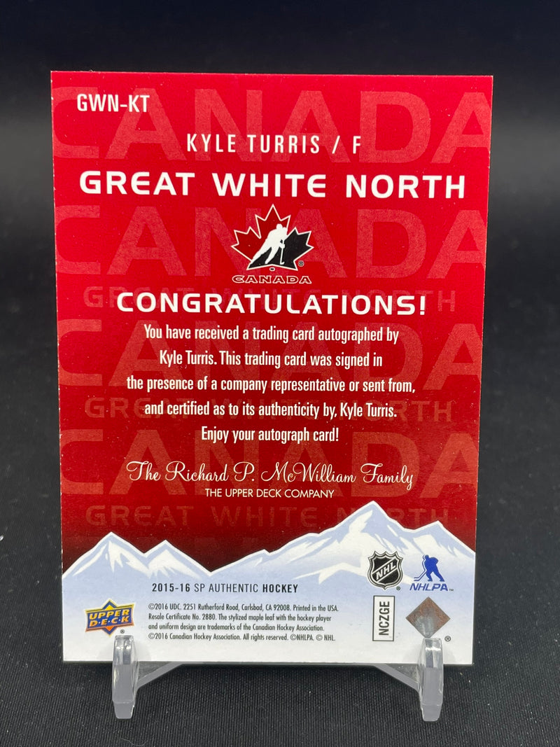 2015 UPPER DECK SP AUTHENTIC - GREAT WHITE NORTH - K. TURRIS -