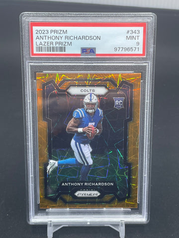 2023 PANINI PRIZM - LAZER PRISM - A. RICHARDSON - #343 - PSA 9 - RC
