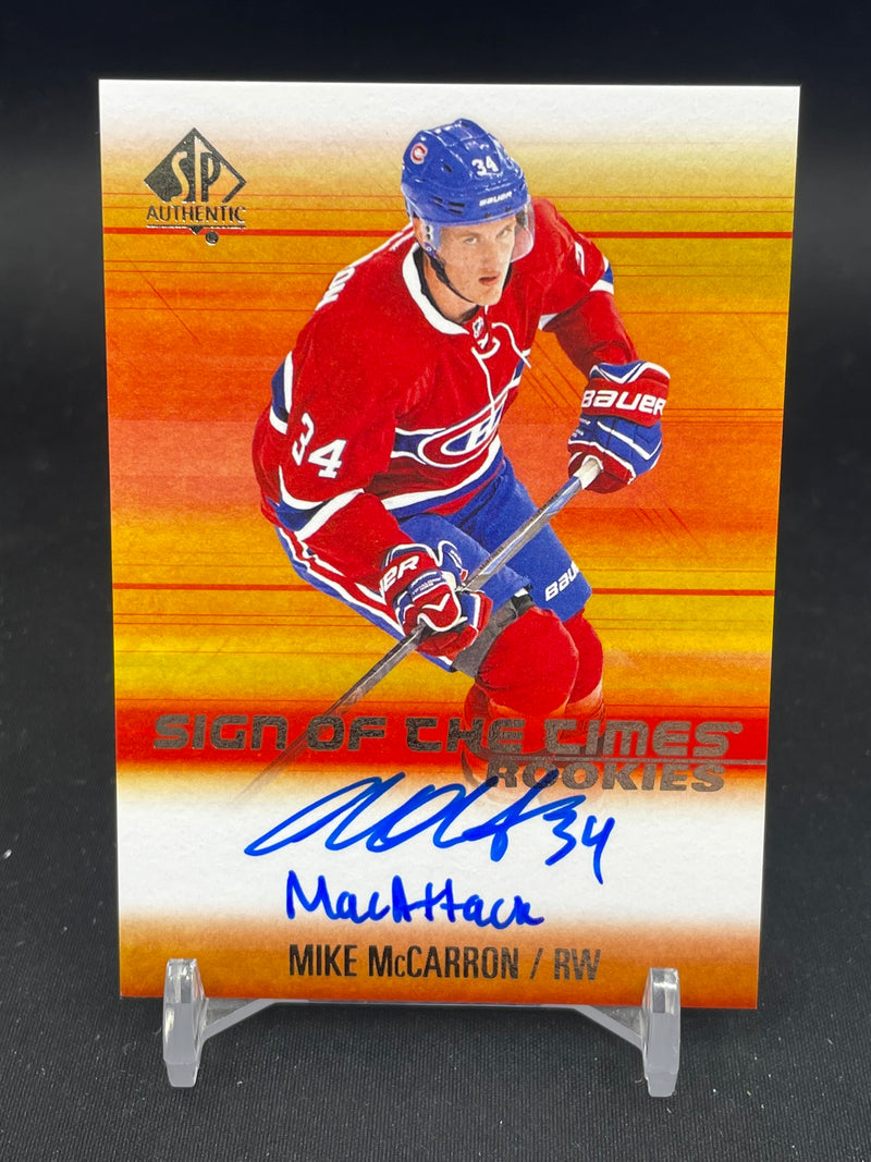 2015 UPPER DECK SP AUTHENTIC - SIGN OF THE TIMES ROOKIES - M. MCCARRON -