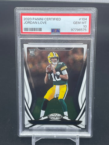 2020 PANINI CERTIFIED - J. LOVE - #104 - #'D/399 - PSA 10 - RC