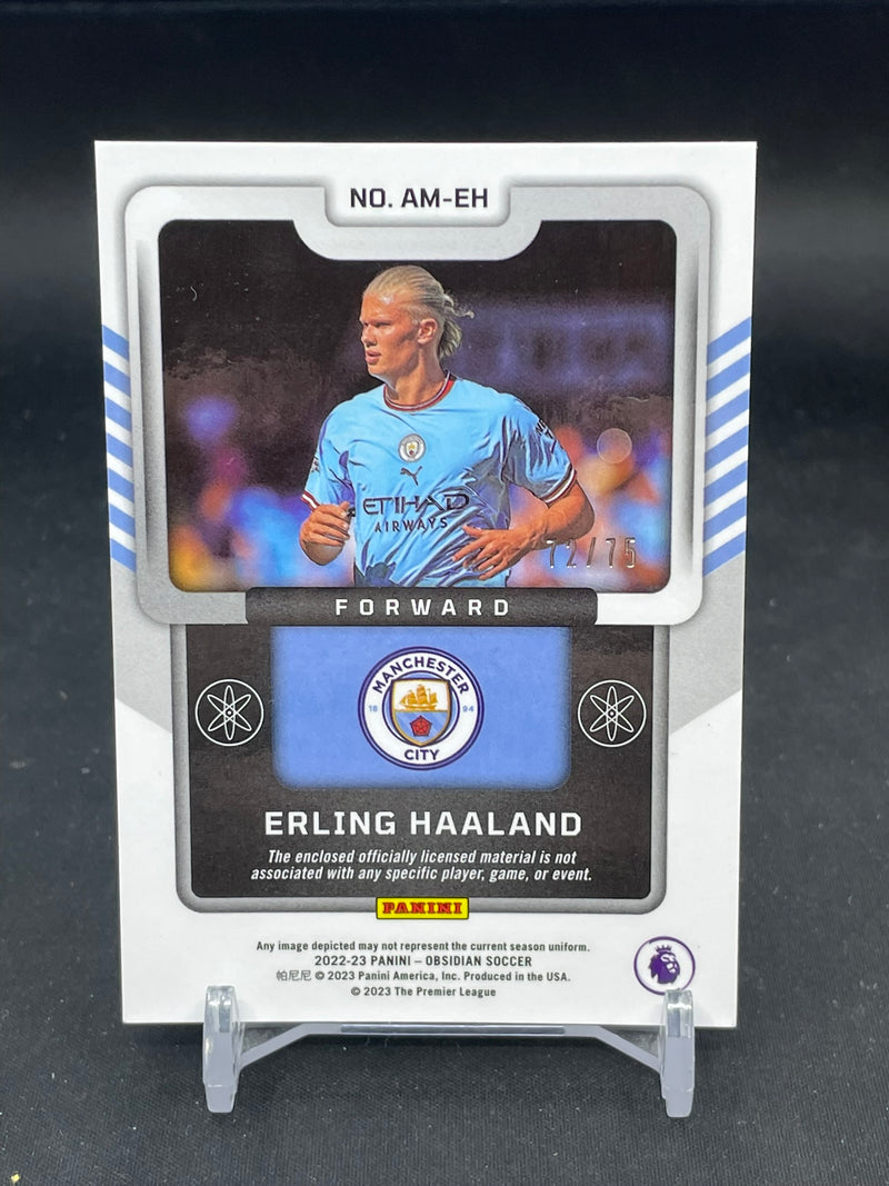 2022 PANINI OBSIDIAN - ATOMIC MATERIAL - E. HAALAND - #AM-EH - #'D/75 - RELIC