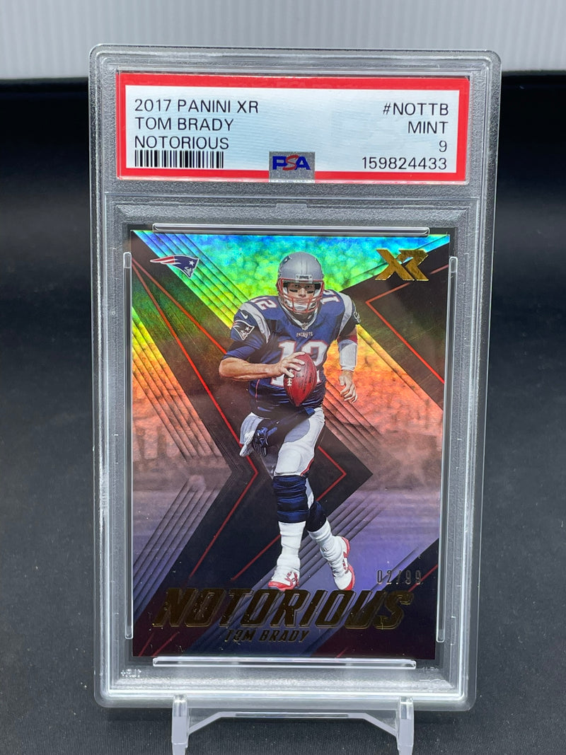 2017 PANINI XR - NOTORIOUS - T. BRADY - #NOTTB - #'D/99 - PSA 9