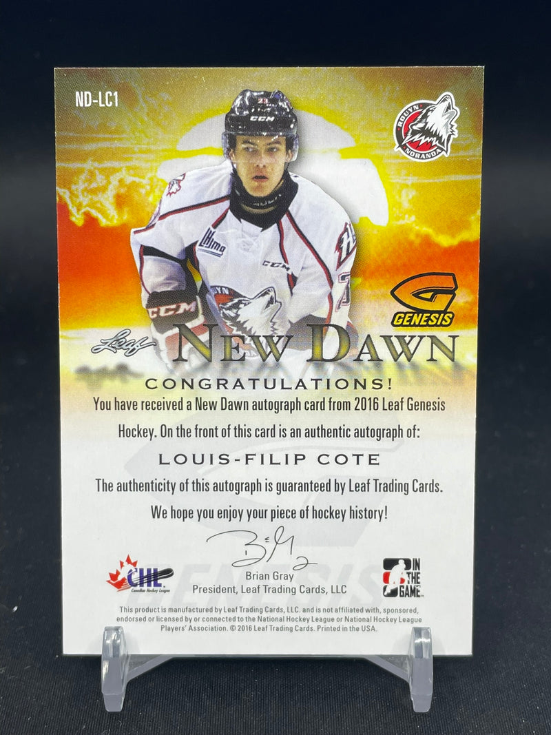 2016 LEAF GENESIS - NEW DAWN AUTOGRAPH - L. COTE - #ND-LC1 - #1/1 - AUTOGRAPH
