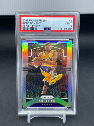 2019 PANINI PRIZM - SILVER PRIZM - K. BRYANT - #8 - PSA 9