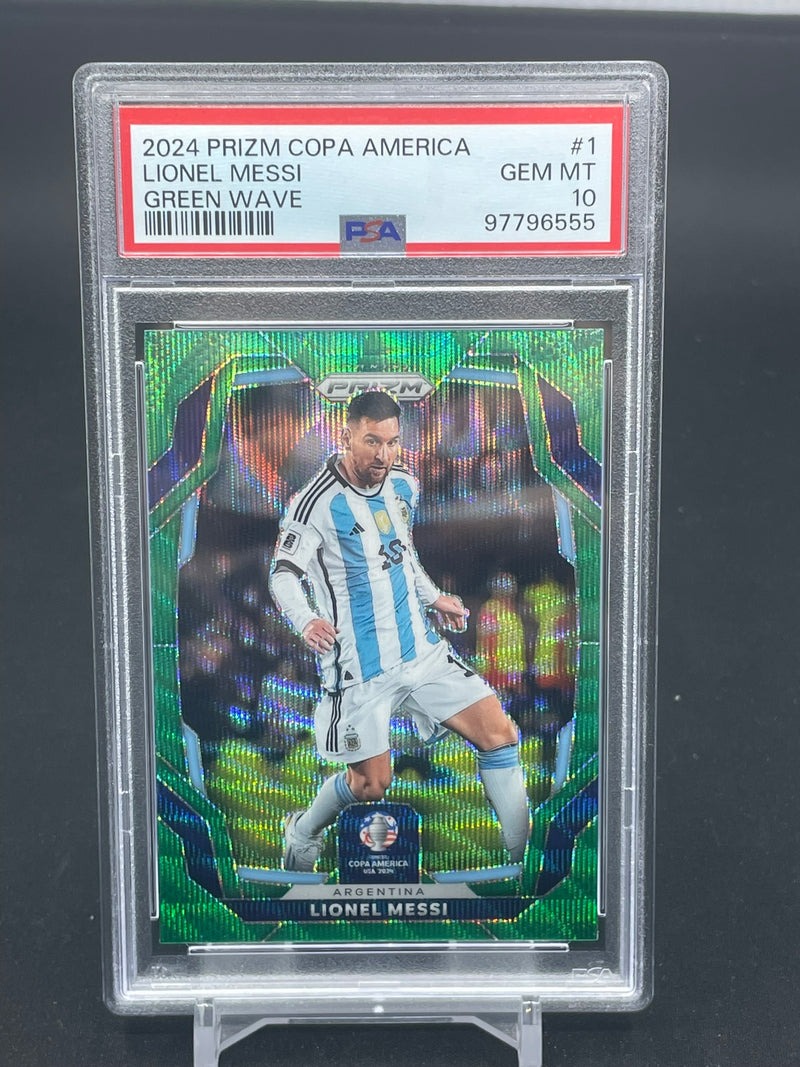 2024 PANINI PRIZM COPA AMERICA - GREEN WAVE PRIZM - L. MESSI -