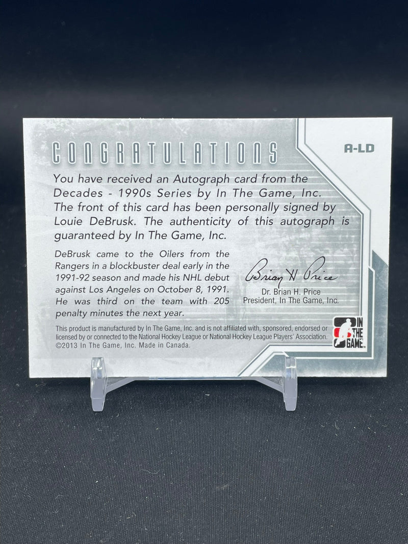 2013 IN THE GAME DECADES - 1990'S AUTOGRAPH - L. DEBRUSK -