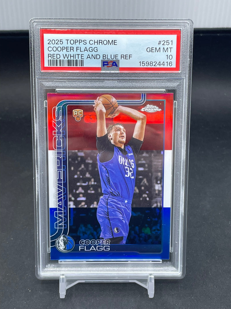 2025 TOPPS CHROME - RED WHITE AND BLUE REFRACTOR - C. FLAGG -